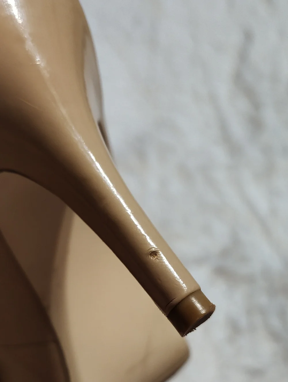 Madden Girl Getta Platform Pumps Nude Faux Patent Leather Dressy Heels Size 8½
